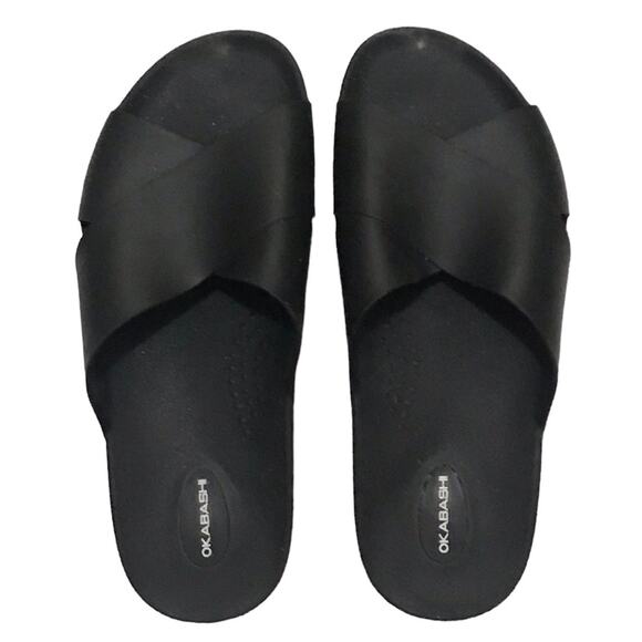 Okabashi Black Sandals Size Large - Picture 1 of 4